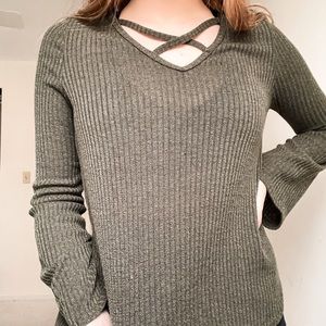 Shein green lightweight sweater
